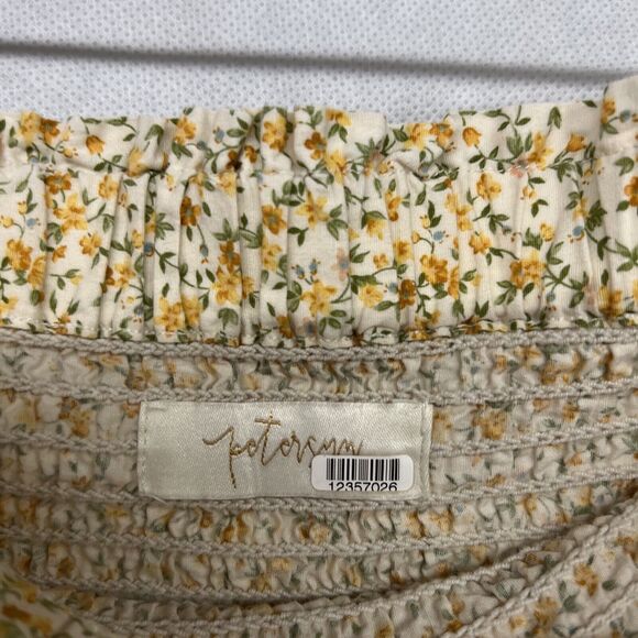 rtr PetersynTiered Asia Patio Mini Skirt Size Large L Floral Cottage core print - Picture 6 of 7